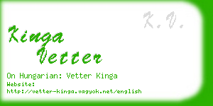 kinga vetter business card